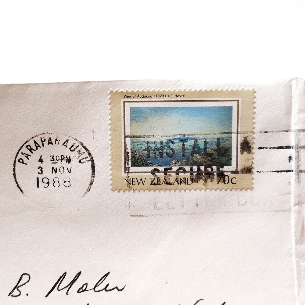1988 New Zealand 70c Auckland Stamp Cover Paraparaumu Postmark Hoyte